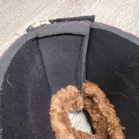 Pr Neoprene Fleece Top Bell Boots, velcro *vgc, mnr hair, dirt, rubbed, mnr pills, threads
