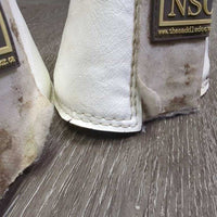 Pr Neoprene Bell Boots, velcro *fair, clean, v.stained, dingy, pilly, split edges, mnr dirt, frays
