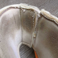 Pr Neoprene Bell Boots, velcro *fair, clean, v.stained, dingy, pilly, split edges, mnr dirt, frays

