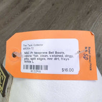 Pr Neoprene Bell Boots, velcro *fair, clean, v.stained, dingy, pilly, split edges, mnr dirt, frays
