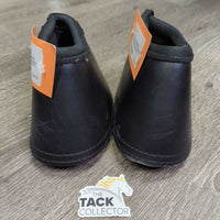Pr Neoprene Bell Boots, velcro *vgc, mnr dirt, hair, scuffed, threads, cracked edges
