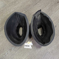 Pr Neoprene Fleece Top Bell Boots, velcro *vgc, clean, peeled lining, mnr hair, dirt, rubs, threads
