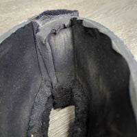 Pr Neoprene Fleece Top Bell Boots, velcro *vgc, clean, peeled lining, mnr hair, dirt, rubs, threads
