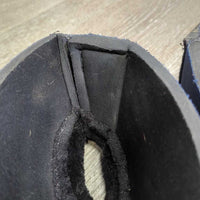 Pr Neoprene Fleece Top Bell Boots, velcro *vgc, clean, peeled lining, mnr hair, dirt, rubs, threads
