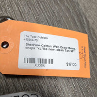 Cotton Web Draw Reins, snaps *xc/like new, clean
