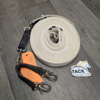 Cotton Web Lunge Line., Swivel, Loop Handle, Bit attachment *vgc, clean, frays, snags, rubs, stains, faded
