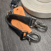 Cotton Web Lunge Line., Swivel, Loop Handle, Bit attachment *vgc, clean, frays, snags, rubs, stains, faded
