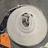 Cotton Web Lunge Line., Swivel, Loop Handle, Bit attachment *vgc, clean, frays, snags, rubs, stains, faded
