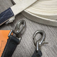 Cotton Web Lunge Line., Swivel, Loop Handle, Bit attachment *vgc, clean, frays, snags, rubs, stains, faded
