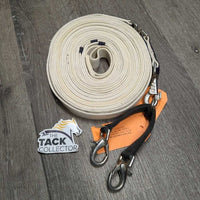 Cotton Web Lunge Line., Swivel, Loop Handle, Bit attachment *vgc, clean, frays, snags, rubs, stains, faded
