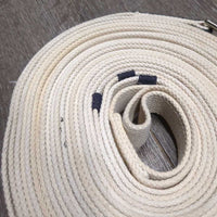 Cotton Web Lunge Line., Swivel, Loop Handle, Bit attachment *vgc, clean, frays, snags, rubs, stains, faded
