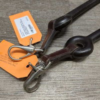 Long Rubber Side Reins *vgc, clean, scraped edges, mnr dirt/film & xholes
