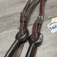 Long Rubber Side Reins *vgc, clean, scraped edges, mnr dirt/film & xholes

