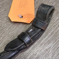 Rolled Leather Pommel Strap *gc, dirt, rubbed, creases, faded, warped, loose hooks
