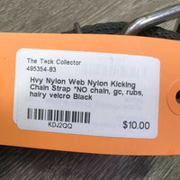Hvy Nylon Web Nylon Kicking Chain Strap *NO chain, gc, rubs, hairy velcro
