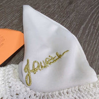 Crochet Fly Veil Ear Bonnet, piping *gc/fair, v.curled, stains, dingy
