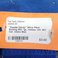 "Doodle Dandy" Micro Fibre Bathing Mitt *gc, residue, mnr dirt, hair, stains
