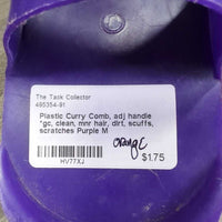 Plastic Curry Comb, adj handle *gc, clean, mnr hair, dirt, scuffs, scratches
