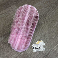 Plastic Curry Comb, adj handle *gc, mnr hair, dirt, scuffs, stains, warp
