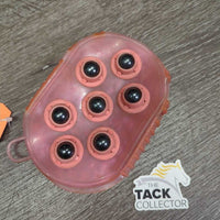 Gellee Massager and Curry Mitt *gc, yellowed, clean, scuffed, mnr stiff rollers, residue, scuffs

