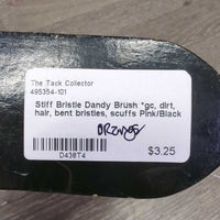 Stiff Bristle Dandy Brush *gc, dirt, hair, bent bristles, scuffs

