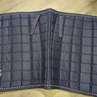 Quilt Dressage Pad, "Eq. Fashion Outfitters",1x piping *vgc, clean, pilly, mnr hair, threads, rubs
