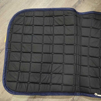Quilt Dressage Pad, "Eq. Fashion Outfitters",1x piping *vgc, clean, pilly, mnr hair, threads, rubs
