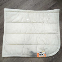 Microsuede Channel Quilt Dressage Pad, non-slip top *gc, dirt, stains, dingy, rubs, mnr pills, threads
