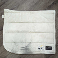 Microsuede Channel Quilt Dressage Pad, non-slip top *gc, dirt, stains, dingy, rubs, mnr pills, threads
