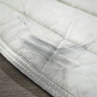 Microsuede Channel Quilt Dressage Pad, non-slip top *gc, dirt, stains, dingy, rubs, mnr pills, threads
