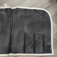 Microsuede Channel Quilt Dressage Pad, non-slip top *gc, dirt, stains, dingy, rubs, mnr pills, threads

