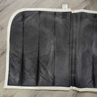 Microsuede Channel Quilt Dressage Pad, non-slip top *gc, dirt, stains, dingy, rubs, mnr pills, threads
