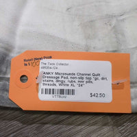 Microsuede Channel Quilt Dressage Pad, non-slip top *gc, dirt, stains, dingy, rubs, mnr pills, threads
