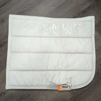 Microsuede Channel Quilt Dressage Pad, non slip top *gc, clean, mnr dirt, stains, hair, rubs, dingy, pills, rubs
