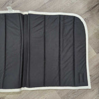 Microsuede Channel Quilt Dressage Pad, non slip top *gc, clean, mnr dirt, stains, hair, rubs, dingy, pills, rubs
