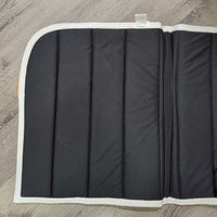Microsuede Channel Quilt Dressage Pad, non slip top *gc, clean, mnr dirt, stains, hair, rubs, dingy, pills, rubs
