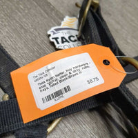 Thick Nylon Halter, hvy hardware - snap *gc/fair, clean & dirty, rubs, frays, faded
