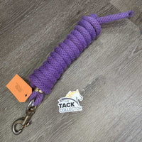 Stiff Nylon Lead Rope *gc/fair, clean?, stiff snap, mnr hair, faded, snags, frays, rust
