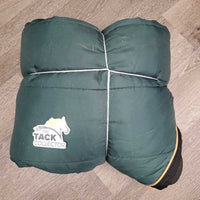Med Quilt Stable Blanket, 1 leg *gc, mnr dirt, film, stains, rubs, snags, rust, hair, missing leg
