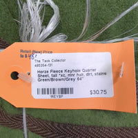 Fleece Keyhole Quarter Sheet, tail *xc, mnr hair, dirt, stains
