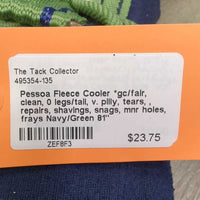 Fleece Cooler *gc/fair, clean, 0 legs/tail, v. pilly, tears, repairs, shavings, snags, mnr holes, frays
