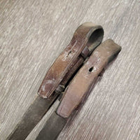 Braided Reins *gc/fair, unstitched lace ends, trimmed end, film, dry, older
