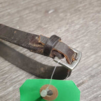 Braided Reins *gc/fair, unstitched lace ends, trimmed end, film, dry, older
