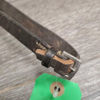 Braided Reins *gc/fair, unstitched lace ends, trimmed end, film, dry, older
