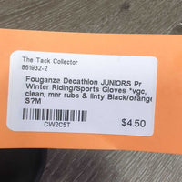 JUNIORS Pr Winter Riding/Sports Gloves *vgc, clean, mnr rubs & linty
