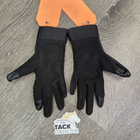 JUNIORS Pr Riding Gloves *gc, clean, mnr rubs, pills, bubbled & peeling

