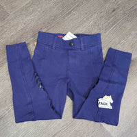 JUNIORSCotton Euro Seat Riding Breeches, Pull On *vgc, mnr knee & seam rubs & fading
