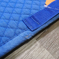 Quilt Jumper Pad *gc, clean, faded, mnr holey edges, pills, threads, dirt, unstitched, rubs
