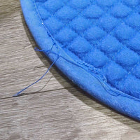 Quilt Jumper Pad *gc, clean, faded, mnr holey edges, pills, threads, dirt, unstitched, rubs
