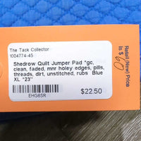 Quilt Jumper Pad *gc, clean, faded, mnr holey edges, pills, threads, dirt, unstitched, rubs
